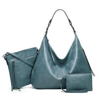 Bolso de hombro de piel sintética para mujer, conjunto de tres piezas, suave - details 60