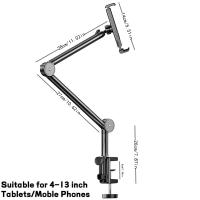 Soporte de teléfono móvil para cama de escritorio con Clip potente, plegable, perezoso, mesita de noche, tabletas, abrazadera para iPhone, iPad Air Pro Min - details 0