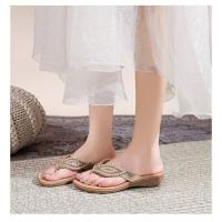 Sandalias Bohemias Mujer 2025 con Cristales - Punta Redonda y Suela Plana |   Zapatos de Verano Elegantes para Playa y Paseos Urbanos - details 9