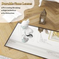 pie grande de 140 x 40 cm, espejo de cuerpo entero con marco de aluminio, para dormitorio, salón y cuarto de baño, dorado - details 12