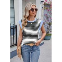 BUNO- Blusas informales holgadas a rayas para mujer, moda de verano 2025, camisas y blusas Vintage de gran tamaño para mujer, Top elegante juvenil para mujer - details 25