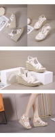 Sandalias de plataforma de gran tamaño con tacón de cuña, estilo nuevo de verano 2025, zapatos romanos de suela gruesa que realzan la altura para mujer - details 16