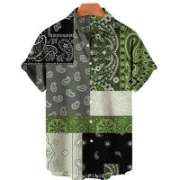 Camisa hawaiana de manga corta holgada informal para hombre, transpirable, estampado retro 3D, ropa de playa, verano, 2023 - details 4