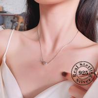 Collar Sencillo De Plata De Ley 925 Con Cadena De Hueso De Serpiente, Bola Redonda Pequeña, Regalo De Aniversario Para mujer - details 4