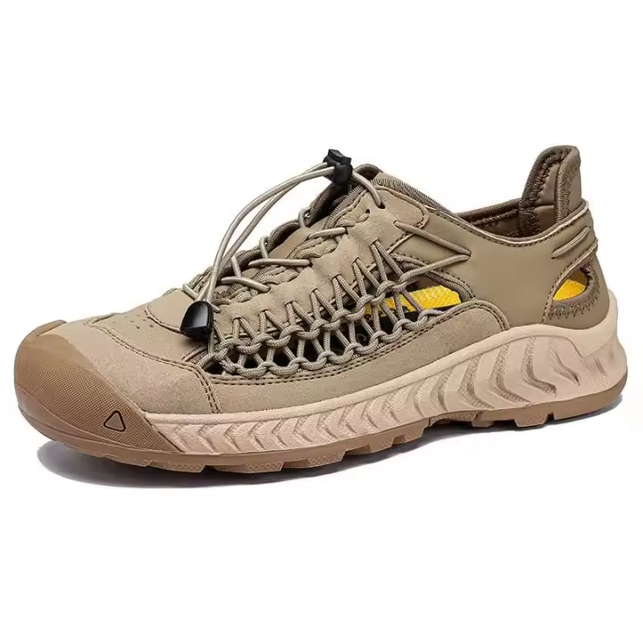 Sandalias de hombre, novedad de verano, zapatos de playa para hombre con suela blanca. Simples, transpirables y resistentes al desgaste. - 1