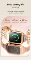 2024 Relojes de lujo de alta gama para mujer Reloj inteligente con llamada Bluetooth Reloj inteligente resistente al agua Monitor de salud de oxígeno y presión arterial Pulsera para mujer para Android iOS, regalos exquisitos para mujer - details 15