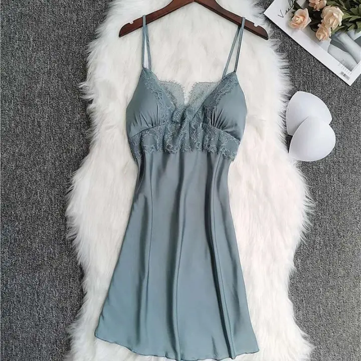 Conjunto De Pijamas Para Dormir Blancos De 5uds, Pijamas De Satén Ence Para Mujer, Kimono, Albornoz, Ropa De Dormir Suelta, Ropa De Dormir Informal Con Cuello En V Para El Hogar - 1
