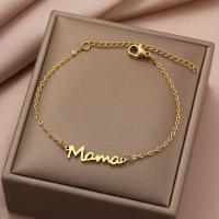 Hot sale Mama letter stainless steel bracelet Mother's Day series women's titanium steel bracelet jewelry - details 1