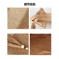 Bolso de verano con asa superior, bolsa de gran capacidad hecha a mano, de Color de contraste con borlas, para vacaciones en la playa - details 8