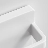 Toallero duradero sin rastro montado en la pared, estante de plástico sin perforaciones para zapatos, escurridor de almacenamiento multifuncional blanco detrás de la puerta - details 5