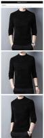 Jersey informal de manga larga con cuello levantado para exteriores, sudadera básica cálida para otoño, blusa de invierno para hombre, suéter de alta calidad - details 9
