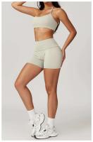 Conjunto de Shorts de Yoga de Cintura Alta Secado Rápido, Cómodo, Plegable, Belleza - details 24