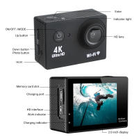 Cámara Impermeable 4K 1080P/30FPS WiFi 2,0 170D Cámara de Acción para Casco Grabación de Video - details 7