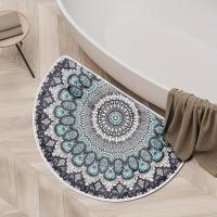 Alfombra Interior Semicircular Boho Absorbente y Antideslizante para Dormitorio - details 4