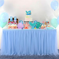 Elegante Mantel de Mesa para Fiesta Tul Blanco-Rosa-Púrpura Accesorio de Hogar de Bodas - details 5