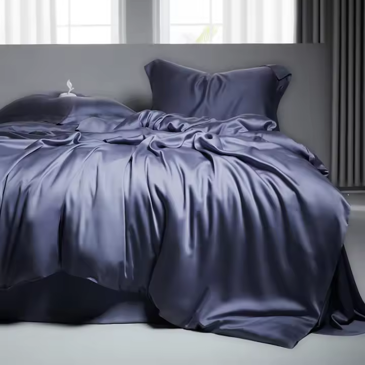 Nuevos juegos de cama 2025: algodón egipcio, fibra larga, grado 5A, alta densidad, jacquard satinado, tamaño King - 1