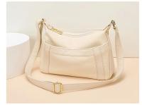 Bolso Cruzado de Cuero Genuino Minimalista Mango Ajustable, Gran Capacidad, Cierre de Cremallera, Elegante Accesorio para Uso Diario y Profesional - details 12