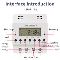 Temporizador Digital de 220V, 50Hz, 60A, relé programable diario y semanal, temporizador electrónico de Riel Din, controlador de tiempo - details 6