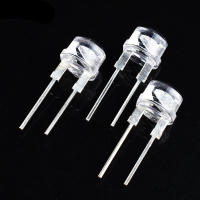 20PCS LED SMD F8 8mm 0.5W 0.75W 3.0-3.2V Straw hat LED Cold White 8000K Super Bright Lamp Wide Angle Transparent  Lamp Strawhat - details 1