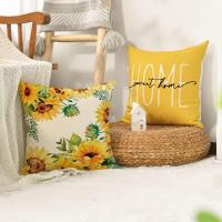 Juego de 4 fundas de Lino para el Hogar, Funda de Cojín Amarillo, Funda decorativa - details 4