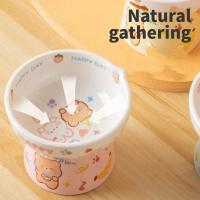 Pet Supplies Ceramic Cat Bowl Creative Multi-use Dog Food Feeding Basin Anti Tipping Non-slip Pet High Foot Bowl Neck Protection - details 6