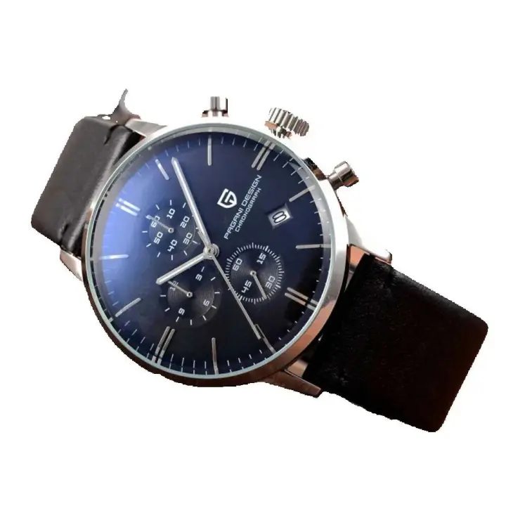Reloj Deportivo Militar de Lujo PAGANI DIZAIN Reloj de Cuarzo Automático con Correa de Cuero - 1