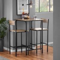 Conjunto de Mesa y taburetes Mesa Alta de Bar + 2 Taburetes Juego de Barra - details 1