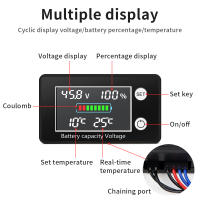 Indicador de capacidad de batería de DC10-100V, probador de voltaje PO4 con Sensor de Control de temperatura, plomo-ácido y litio - details 2