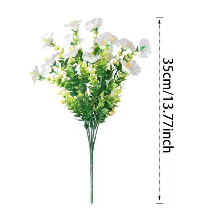Nuevo 35cm Artificial Morning Glory Real Touch 3D flor de imitación Multicolor ramo falso florero accesorio - 1