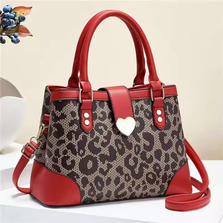 BTL-14814 Bolso moderno de Hip Hop para mujer, decoración ligera de lujo con estampado de leopardo, decoración de remaches de ambiente a la moda - 1