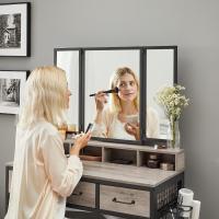 Tocador con Espejo Plegable de 3 Piezas Soporte para Secador de Cabello - details 5