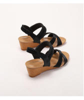 Sandalias de cuña bohemias para mujer, nuevo estilo étnico, con punta abierta, versátiles, de tejido cruzado, romanas. - details 13