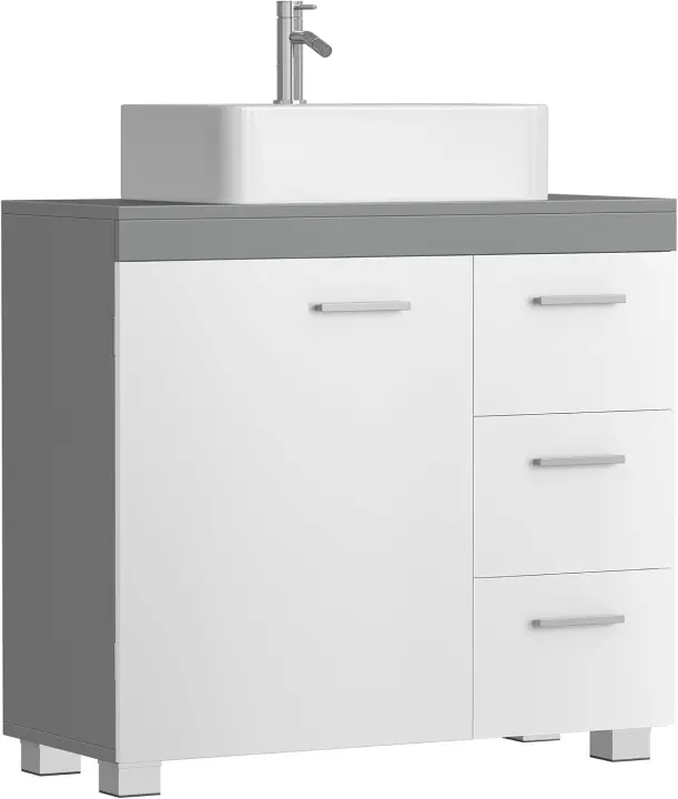 Mueble Bajo Lavabo Armario de Baño con 3 Cajones Diseño Trasero con 2 Compartimentos - 1