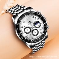 Reloj de hombre calendario correa de acero resistente al agua luminoso - details 5