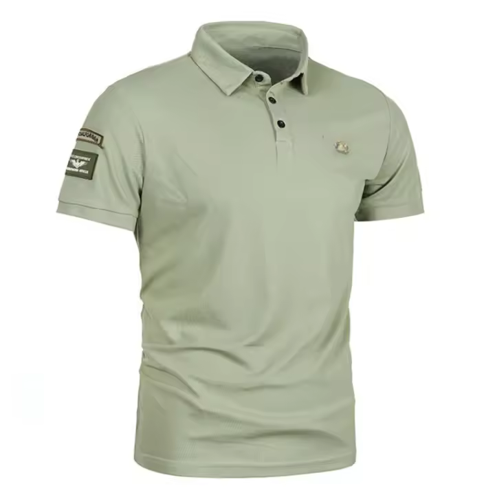 Camisas Polo Coreanas Para Hombre De Color Sólido Casual Manga Corta Cuello En V Moda De Calle 5XL Antideslizante - 1