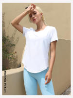 Camiseta deportiva de manga corta para mujer, Top ligero de gimnasio, suave y transpirable, CTQ - details 10