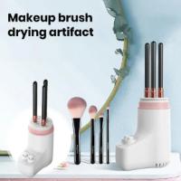Secador de brochas de maquillaje, máquina de secado rápido automático multifunción, con temperatura y tiempo ajustable, tipo C, color blanco - details 0