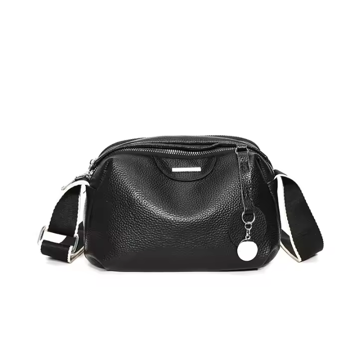 Bolso cruzado de piel auténtica para mujer, bandolera sencilla de alta calidad, Vintage, Boston, 2024 - 1