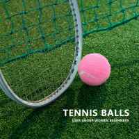 Pelotas de tenis rosas resistentes al desgaste para mujer, pelotas de entrenamiento elásticas de 66mm para principiantes, pelota de práctica de tenis para Club, paquete de 6 piezas - details 1
