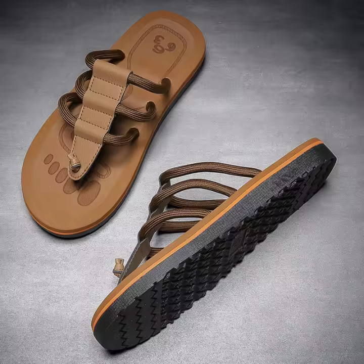 Nuevas chanclas de los hombres antideslizantes desgaste exterior zapatillas eva de los hombres casual playa zapatillas frescas - 1