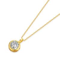 Collar de moissanita de oro de 18K auténtico AU750 para mujer, joyería fina, regalo de boda, 1 quilate - details 4