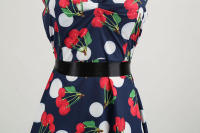 Vintage Women Summer Polka Dot Print Halter Party Dresses - details 49