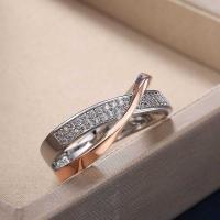 Anillo De Lujo Chapado En Oro De 14k, Incrustado Con Circonitas Brillantes, Joyería De Compromiso Y Boda Para Mujer - details 2