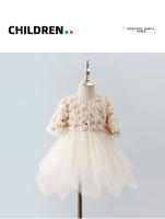 Vestido de princesa con borlas y lentejuelas para niñas, ropa infantil de verano, 2024 - details 2