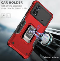 Funda de armadura de absorción de impacto para Xiaomi, carcasa de Metal con soporte de TPU para coche, POCO M4 Pro X4 Pro X3 NFC A1 Plus Redmi Note 12 11 10 Mi 11T - details 3