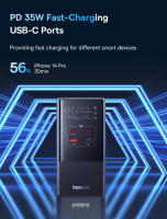 Baseus cargador multipl de 35W, Digital de carga rápida, estación de carga 7 en 1, cargador tipo c para iPhone Xiaomi - details 10