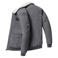 Chaquetas gruesas de lana para hombre, abrigo de PANA con cuello de piel a la moda, prendas de vestir militares informales, novedad de otoño e invierno, 2024 - details 6