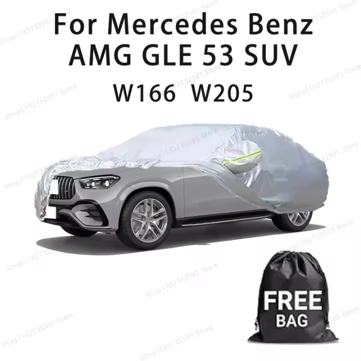 Funda para coche para Mercedes Benz AMG GLE 53 SUV W166 Funda protectora solar impermeable Accesorios para coches resistentes a los arañazos-Plata - 1