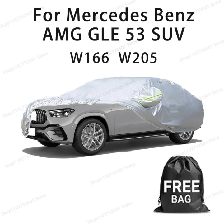 Funda para coche para Mercedes Benz AMG GLE 53 SUV W166 Funda protectora solar impermeable Accesorios para coches resistentes a los arañazos-Plata - 1