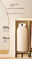 Secadora de Ropa Eléctrica Portátil,600W,Secador de Ropa Eléctrico Multifuncional con Control Remoto Secador de Aire Caliente Portátil para el Hogar con Temporizador - details 8